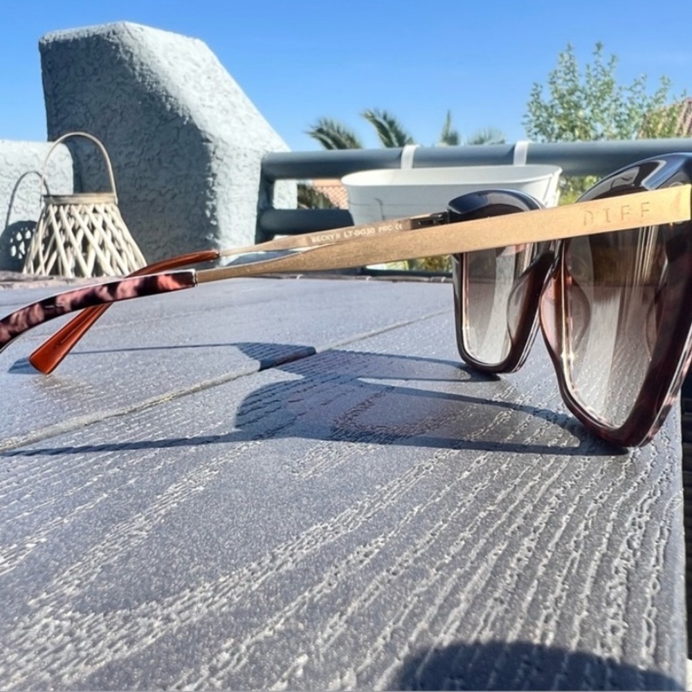 DIFF Becky II Leopard Tortoise Brown Gradient Sun… - image 5